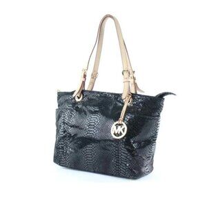 225. Michael Kors Snake Print Tote Black